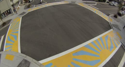 Tsain-Ko Centre Crosswalk Upgrade: TrafficPatterns Decorative Application