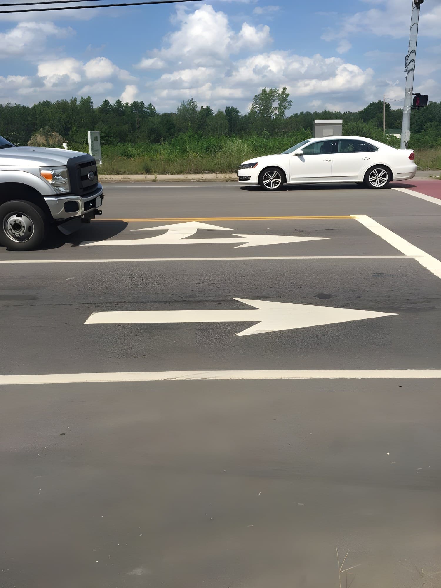 PreMark reference photograph — Roadway Turn Arrows Pavement Marking